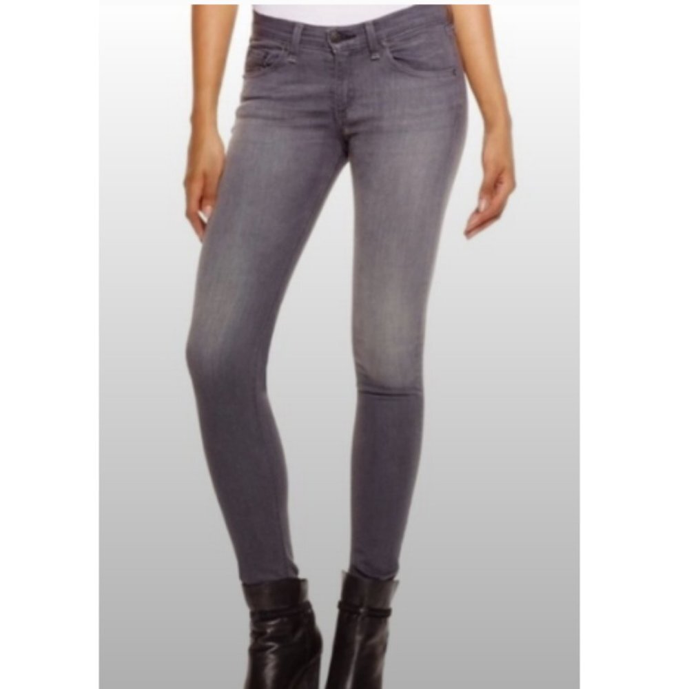 Rag & Bone Women's Silverlake Light Black Skinny Jeans Sz 28 Style W1502K120SIL